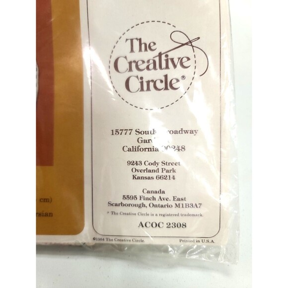 VTG NEW Creative Circle #2308 Calico Jar Toppers - Stamped Cross Stitch Kit - Picture 7 of 8
